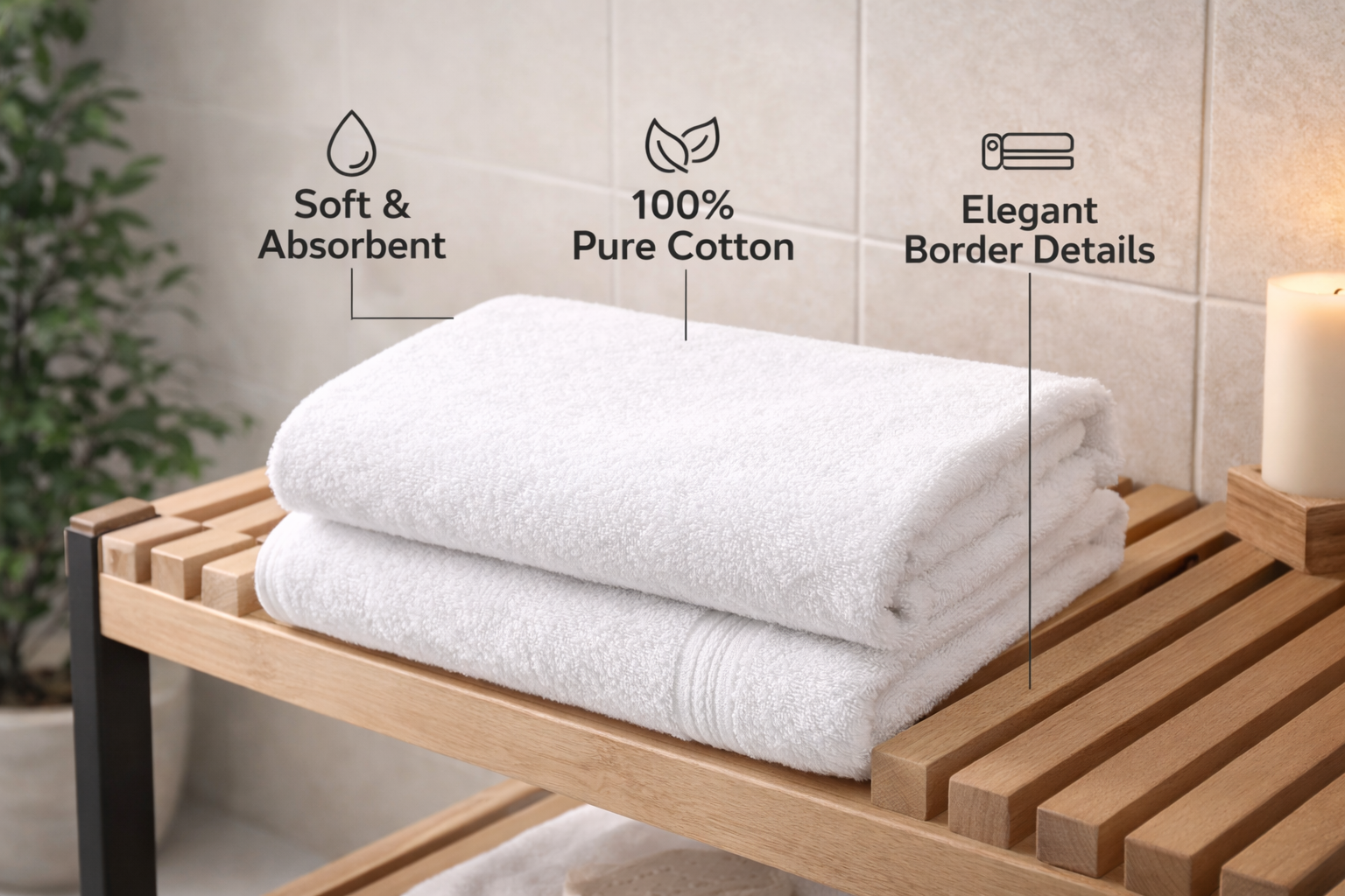 Bombay Dyeing Ultra Soft White Comfort Towel