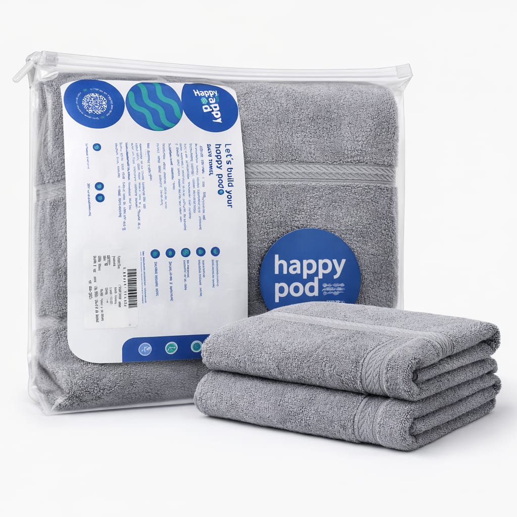 Happy Pod Bamboo Series Ultra Soft Bath Towel