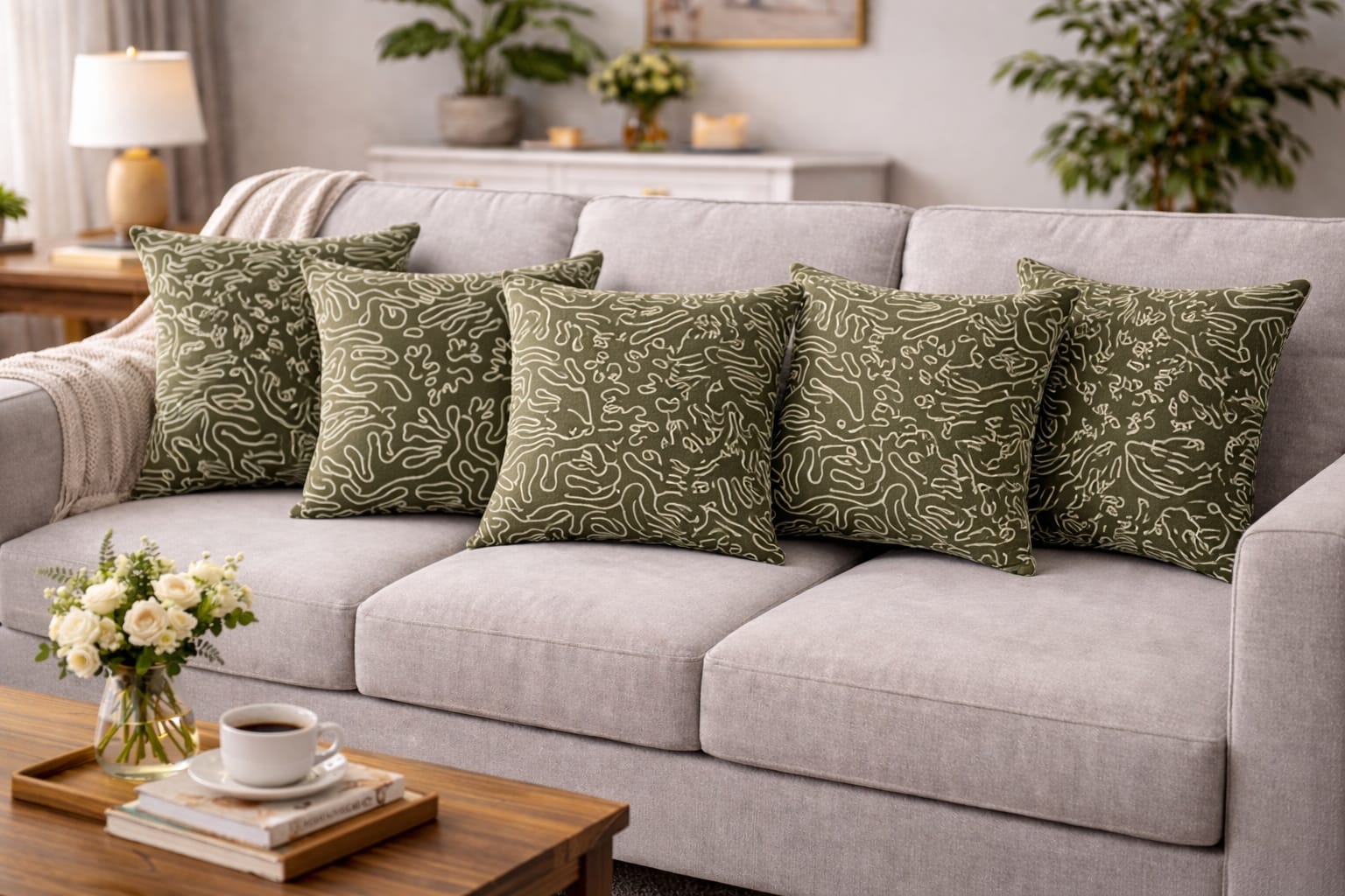Modern Abstract Printed Cushion Cover 16×16 Inch – Premium Sofa & Chair Décor
