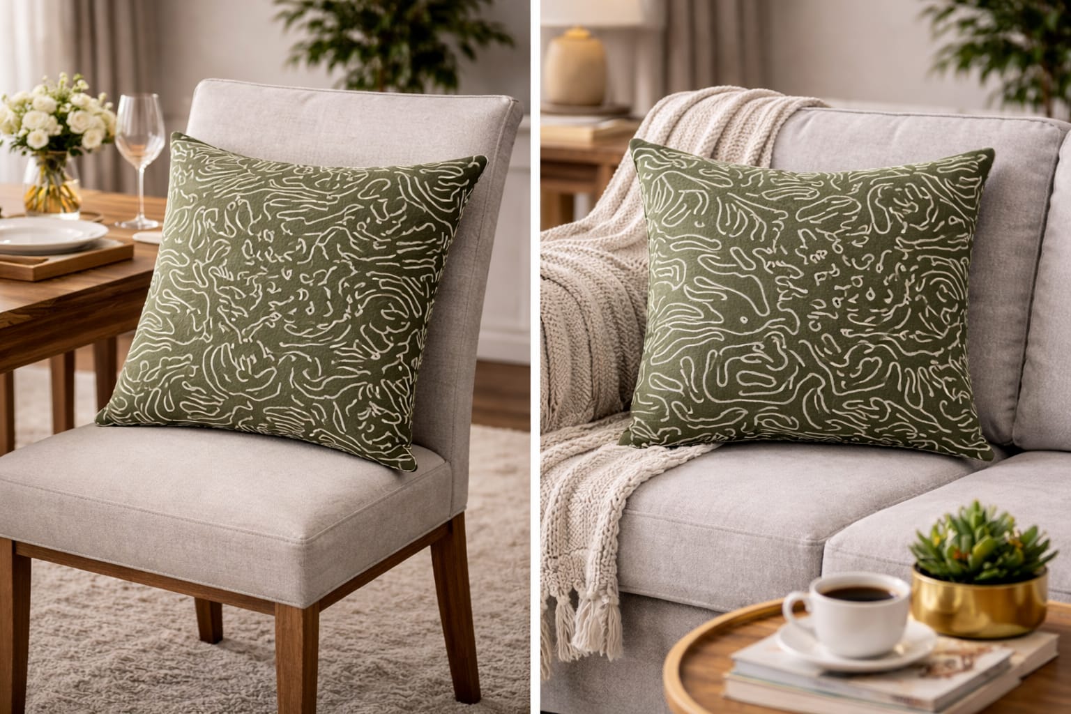 Modern Abstract Printed Cushion Cover 16×16 Inch – Premium Sofa & Chair Décor