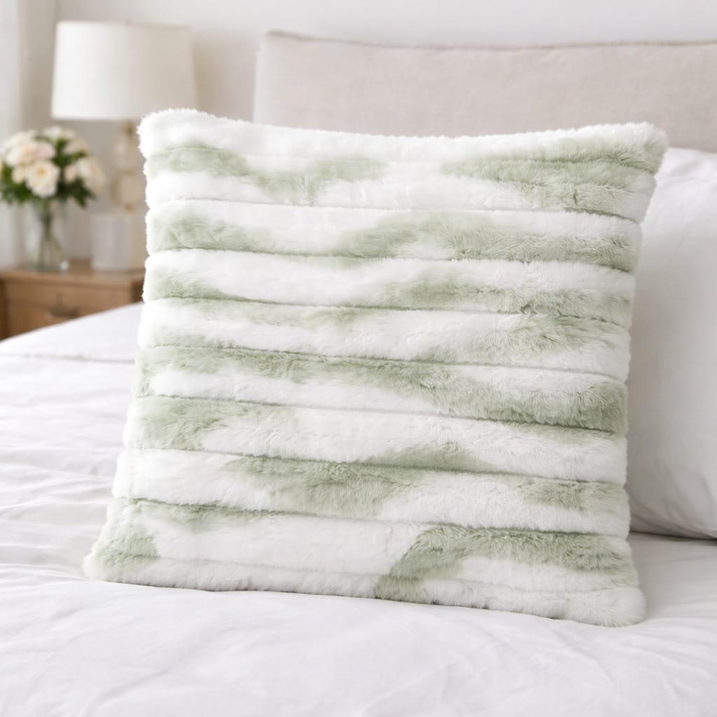 Luxury Rabbit Fur Cushion Cover 16×16- 5 Pieces